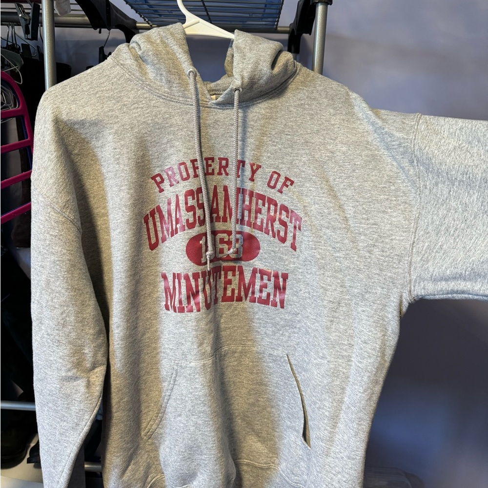 Gray UMass Amherst Hoodie